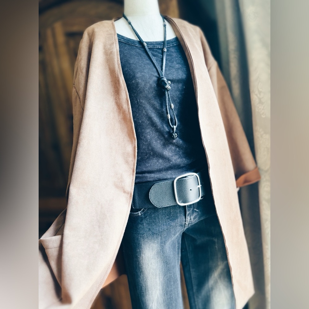 T Tahari Vegan Suede Jacket - Picture 10 of 10